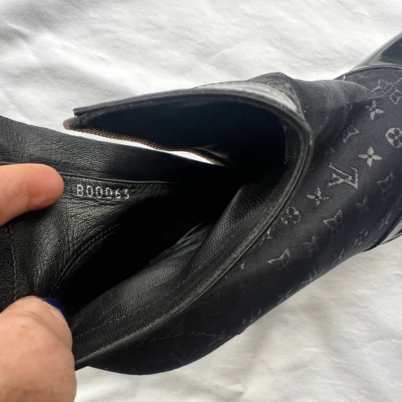 Louis Vuitton ankle boots, black pattern, silk fabric size 8 - Picture 8 of 12